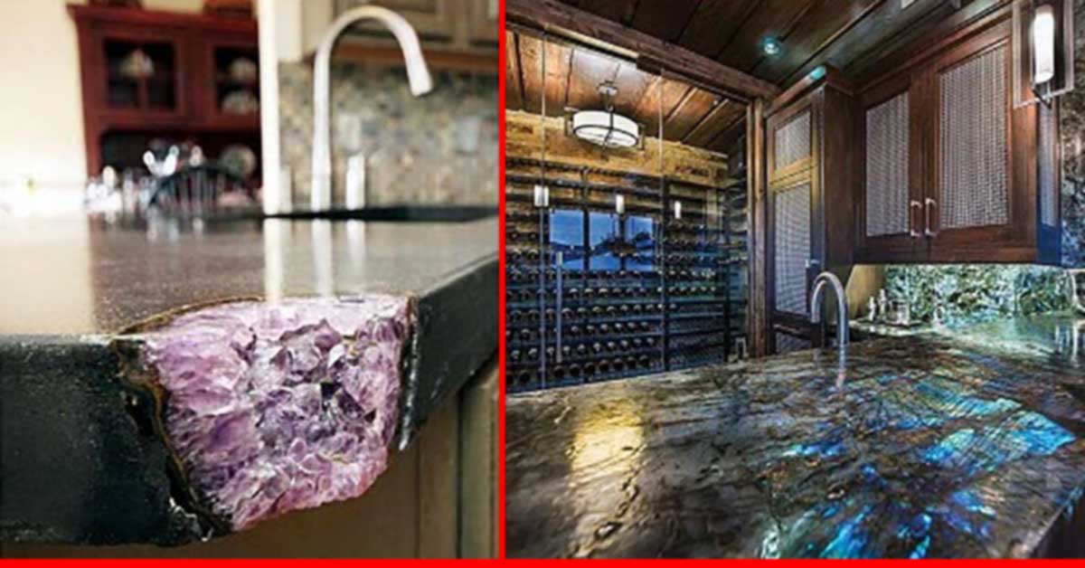 Gorgeous Gemstone Countertops That Will Take Your Breath Away